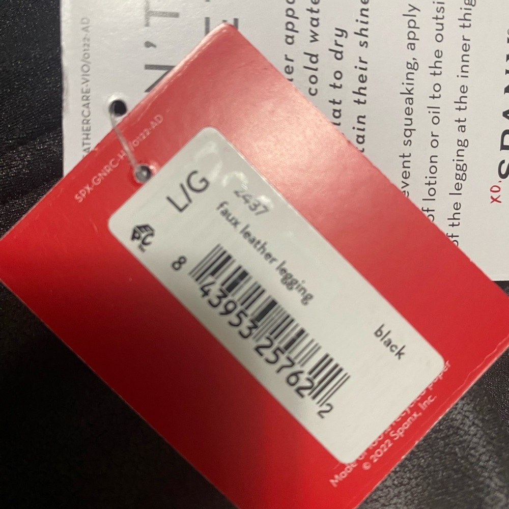 NWT Spanx Faux Leather Leggings - Picture 6 of 6